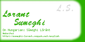 lorant sumeghi business card